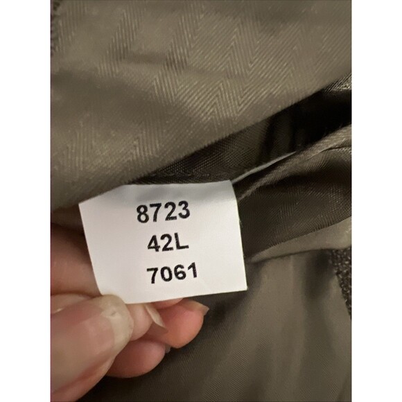 Vtg RBM Mens Size 42L Brown Lambswool Blazer Suit Jacket Sport Coat - Picture 12 of 12